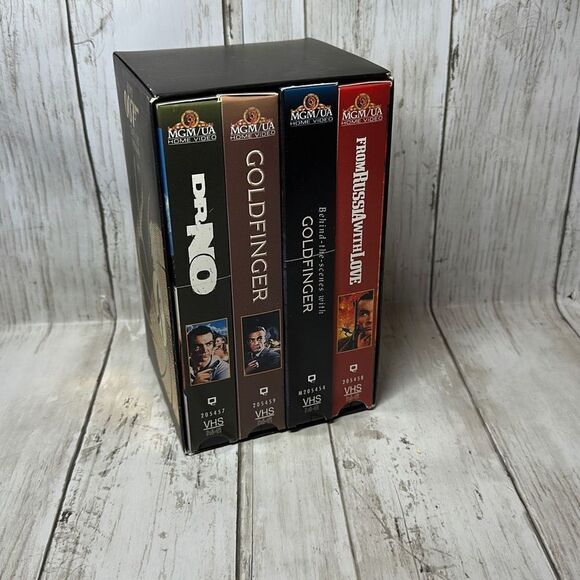Bond 007 Gift Set Volume 1 VHS 1995 Dr. No From Russia With Love Goldfinger - Picture 1 of 7